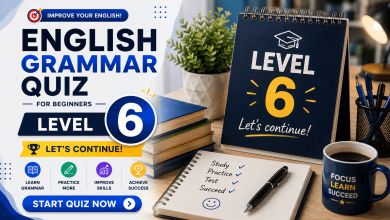 Private: English Grammar Quiz for Beginners – Level 6 | 60 Questions